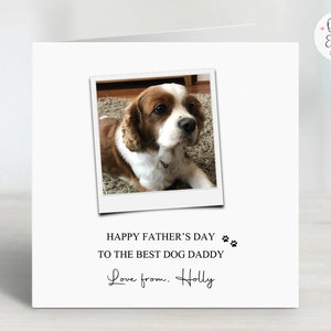 Personalised Polaroid Photo Style Father's Day Card from the Dog | Pet Keepsake Card | Best Dog Dad/Daddy Card  | Use your own Photograph