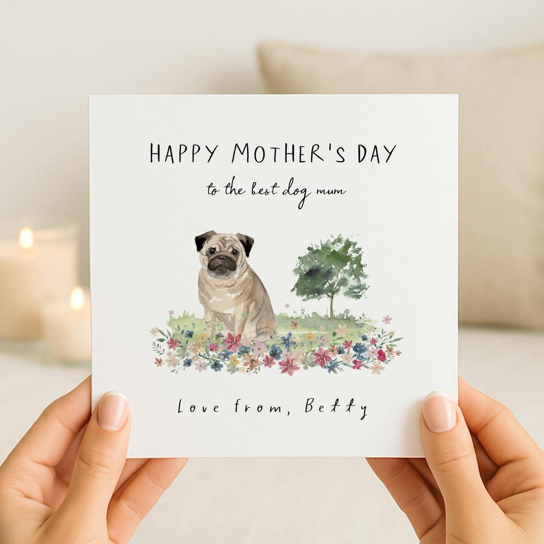 Personalised Mother's Day Card From the Dog | Pet Keepsake Card | Best ...