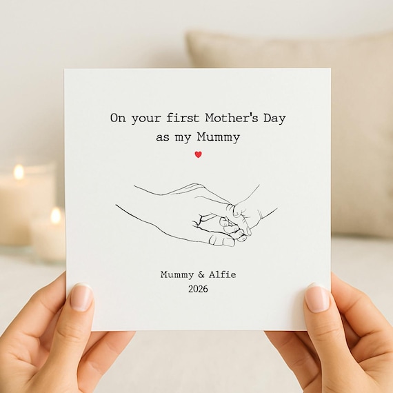 Personalised First Mother's Day as a Mummy/Mum Card | New Baby | Mothers Day Gift | 1st Mothers Day Keepsake | New Parent