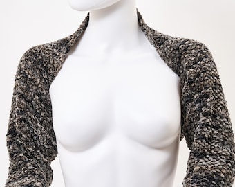 Urban Mist Shrug | Weicher gestrickter Ballett Wrap, dunkelgrauer Tanzüberzug