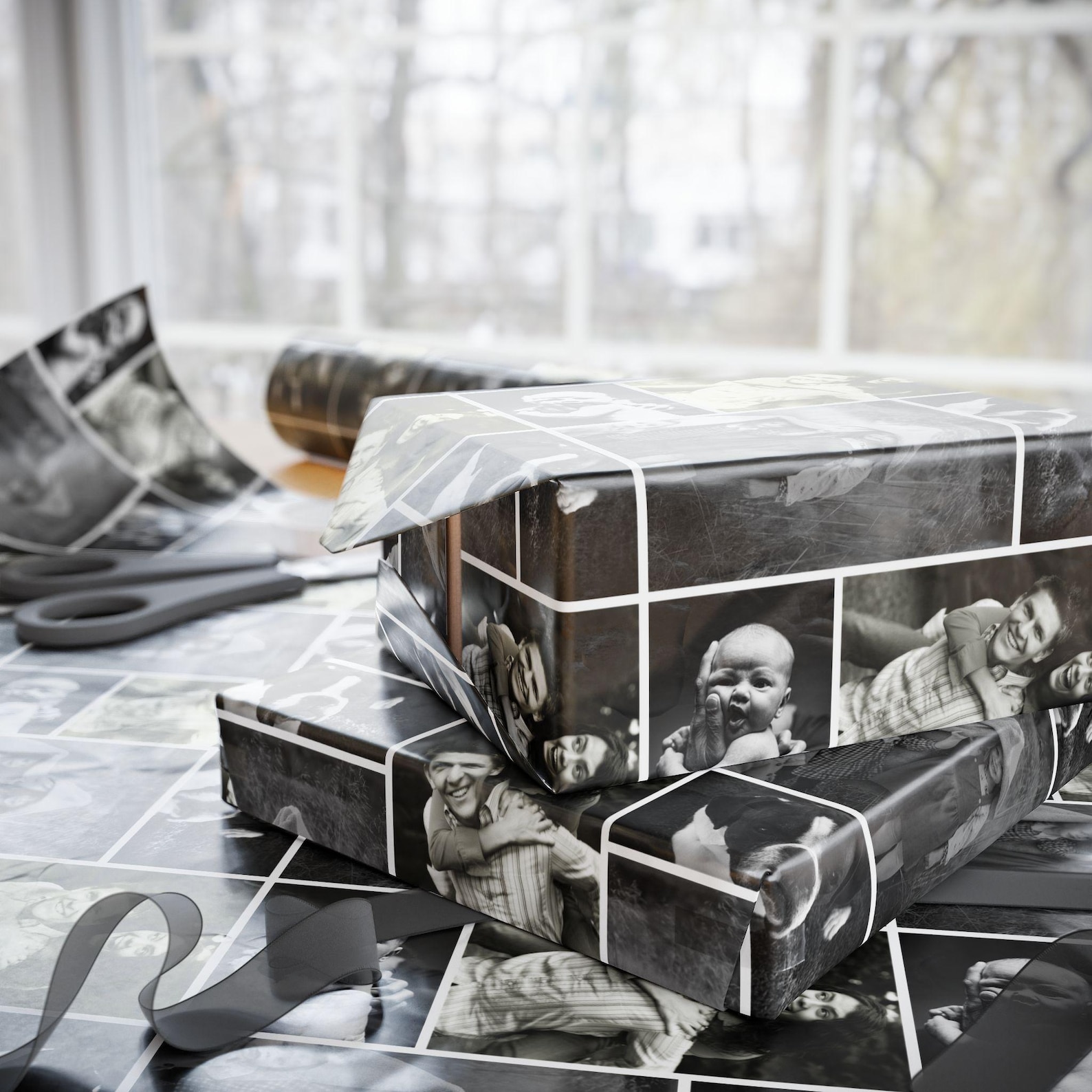 Photo Collage Wrapping Paper: Custom Holiday Gift Wrap (4 Photos) - Etsy