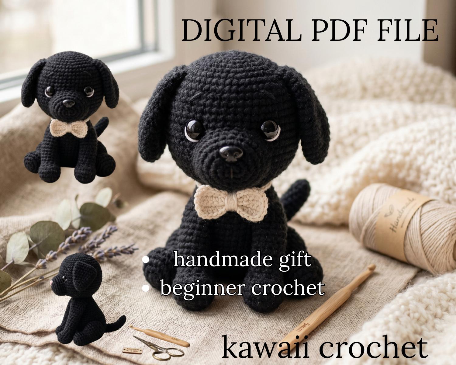 30 Crochet Patterns for Gifts, Decor, Accessories, and Amigurumi 14 Black Puppy Amigurumi Crochet Pattern
