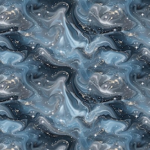Tela de algodón puro para edredón, diseño de galaxia, cielo estrellado y noche oscura, por media yarda