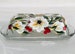 Butter dish, butter dish with lid, white flower butter dish 