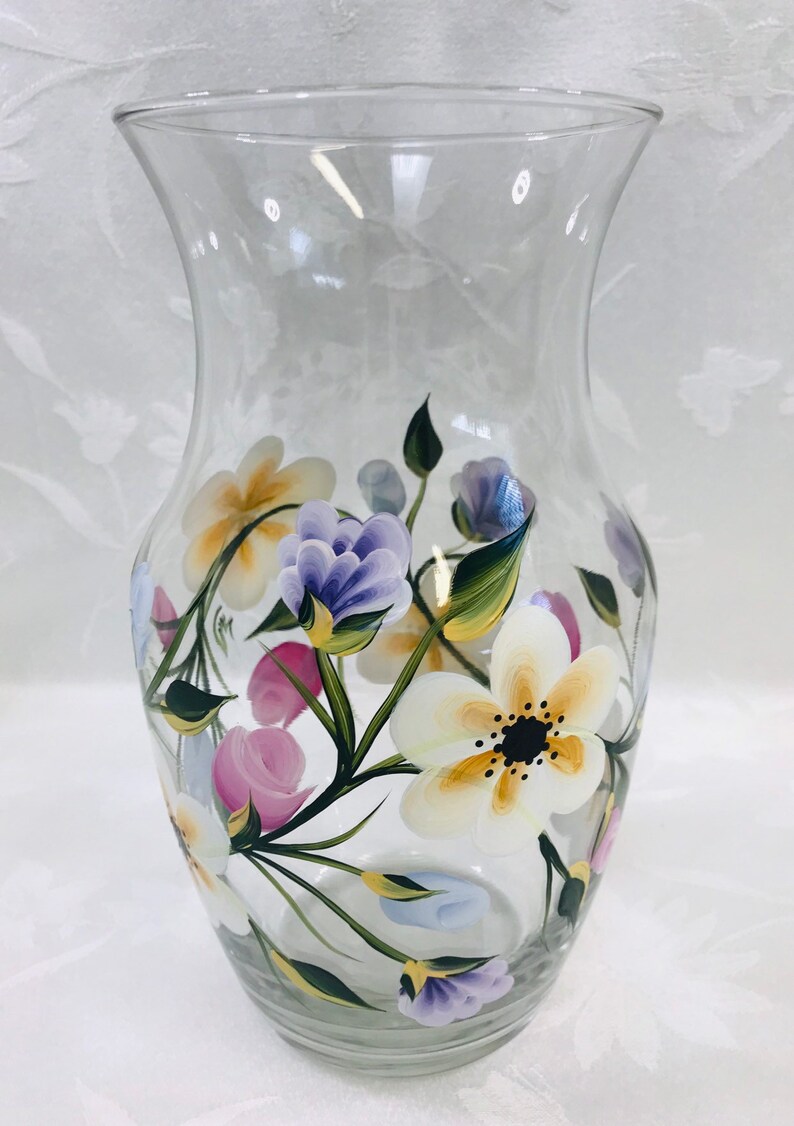 Vases painted vases floral vase Etsy