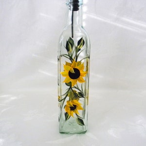 Sunflower Oil bottle, oil decanter, oil bottle, vinegar bottle, soap dispenser