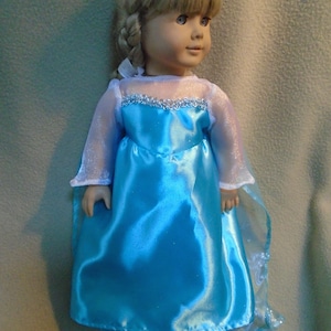 Disney Frozen Princess Elsa dress for American Girl Doll