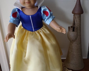 Snow White Princess dress for American Girl Doll