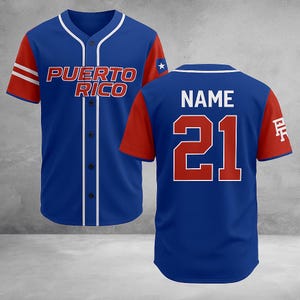Puerto Rico 3D Baseball Jersey - Custom Name and Number Boricua Pride Shirt