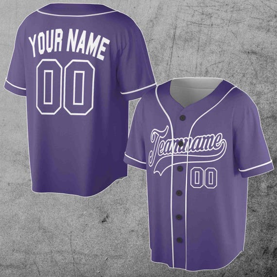 Personalized Purple Baseball Jersey – Custom Team Name Number