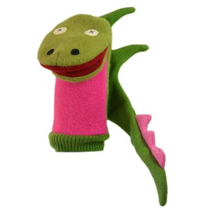 Dragon Hand Puppet, Safe For All Ages (Newborn+), Movable Mouth, Eco Friendly, Handmade in Canada, No Border Charges to USA or Canada