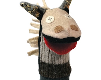 Horse Hand Puppet, Safe For All Ages (Newborn+), Movable Mouth, Eco Friendly, Handmade in Canada, Best Baby & Birthday Gifts