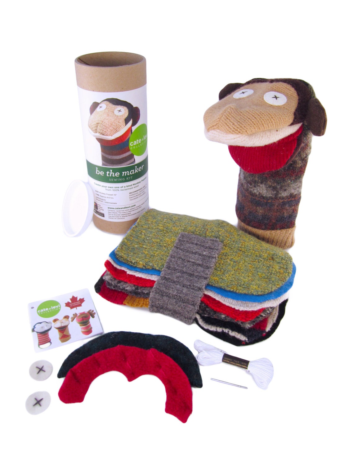 Cate and Levi Monkey Puppet Kit