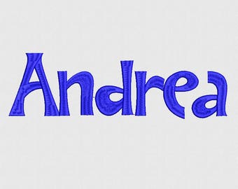 Andrea Embroidery Machine Alphabet Font Set Instant Download