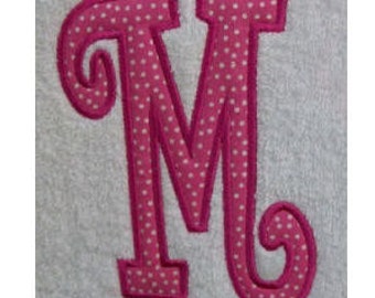 Large Curlz Digital Embroidery Machine Applique Alphabets Fonts and Monogram Sets 10228
