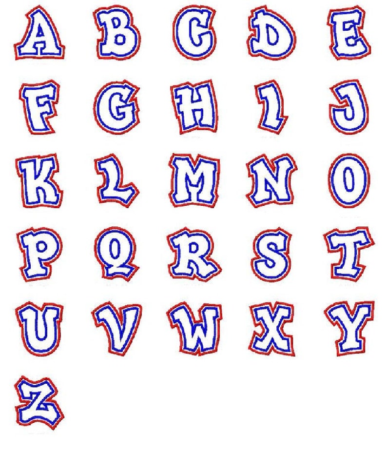 Double Applique Monogram Alphabet Font Set 10460 Instant Etsy