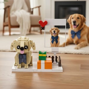 Personalized Brick Figurine with Photo Display – Custom Birthday Gift & Meaningful Keepsake