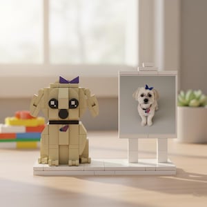 Custom Pet Brick Figurine, Personalized Dog Cat Memorial Keepsake