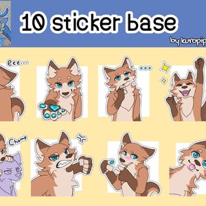 Canine Sticker Pack 1 /Emotes Sticker Base Pack Wolf Fuchs Hund | Digitale Sticker für Telegram & Discord