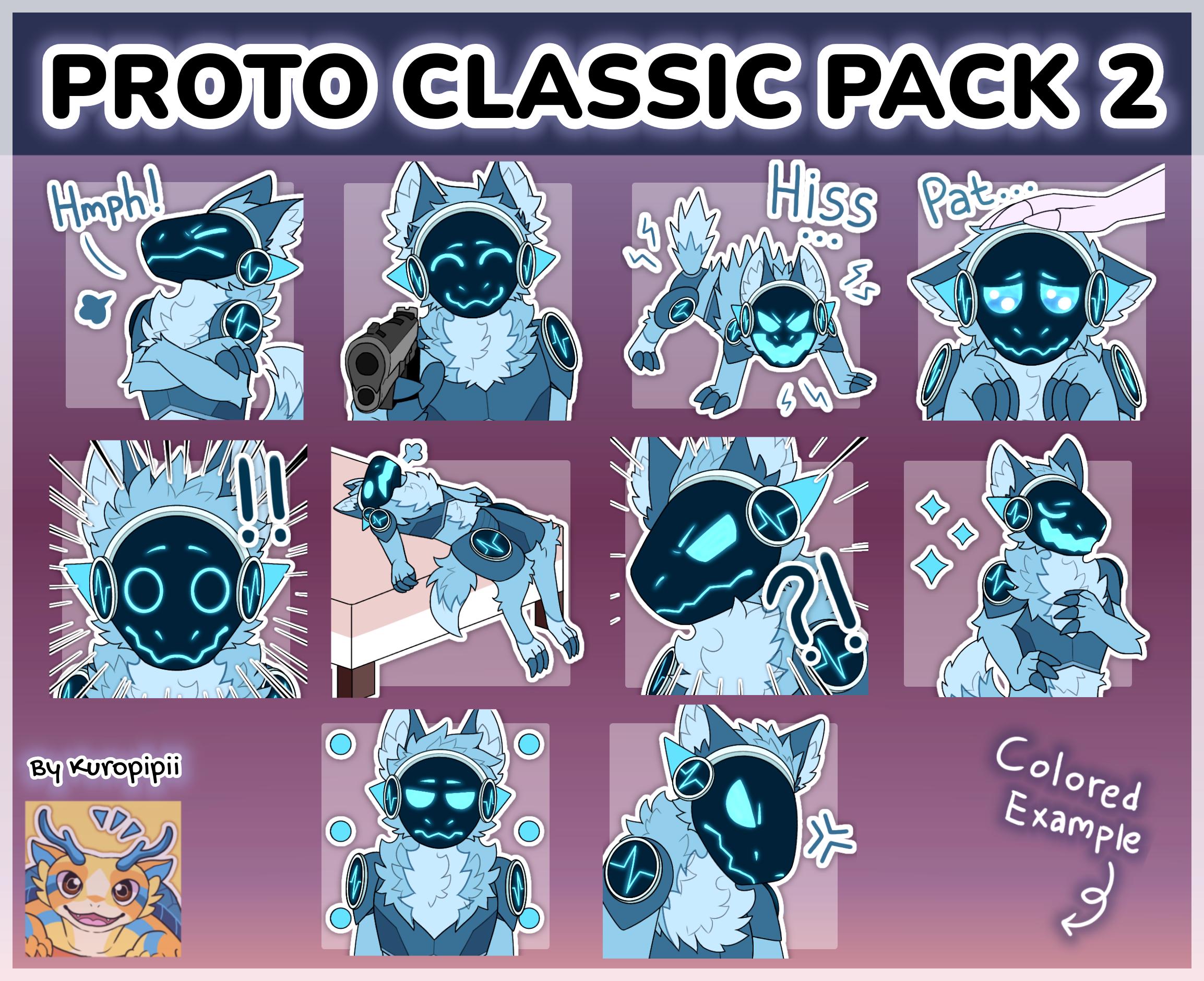 Digital Furry Protogen Sticker/ Emote Base Pack 2 Discord Telegram ...