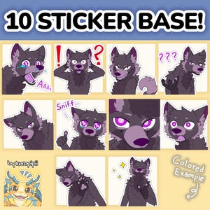 Canine Meme Pack 1 | Sticker Bases /emotes sticker base Pack wolf fox dog | Digital Stickers for Telegram & Discord