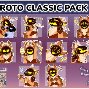 Digitalt lurvigt protogen-klistermärke/emote-baspaket 1 Discord Telegram-klistermärken