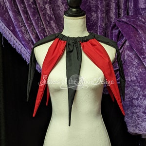 Schwarz & Rot wies Clowncore Clown Kragen Narr Hals Stück elastischen Hals Pierrot Kragen Clown Cosplay Halloween Kostüm-SistersEnchanted