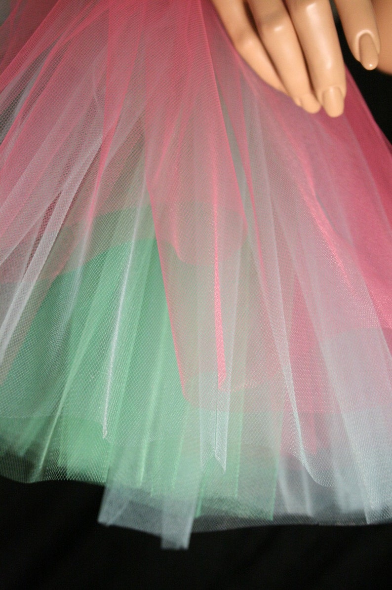 Candyland three layer tutu skirt mini pink aqua mint Adult | Etsy