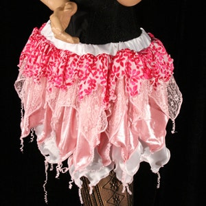 Pink Fairy Pixie Adult skirt nymph ren faire costume fae faerie festival Dance princess - OOAK - Ready to Ship - Small - SistersEnchanted