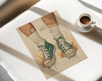 Schuhdruck | Schuh Wandkunst | Kunst Poster | Druck | Wand Poster Kunst | Wandkunst Posterdruck | SohlenMate Druck