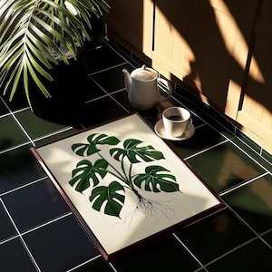 monstera print | plant wall art | plant posters | leaf prints | botanical art | gift for plant lover | plant aesthetic