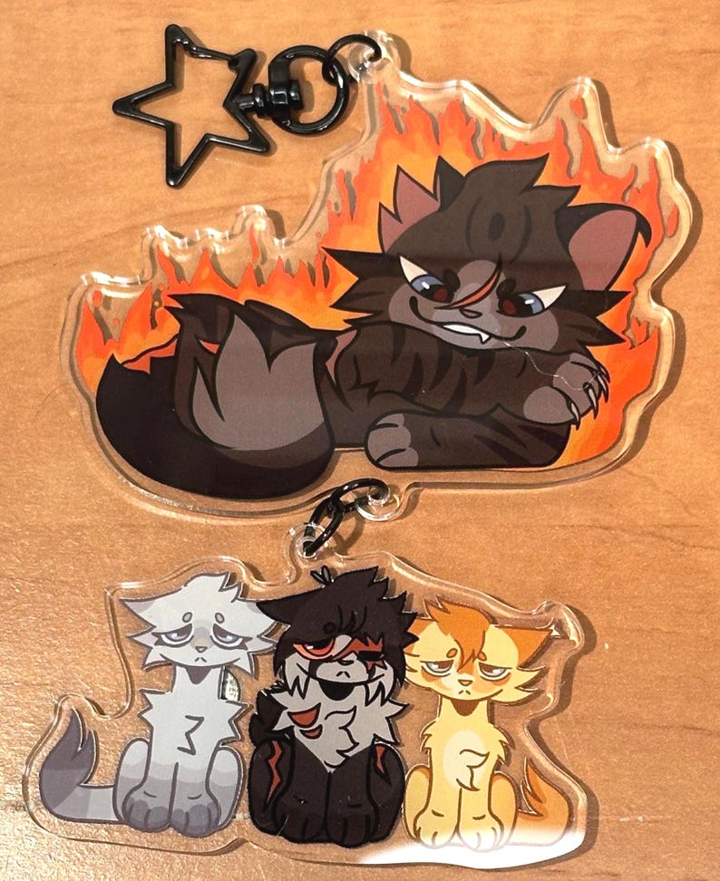 Warrior Cats TBC/AVOS Connected Keychain - Etsy