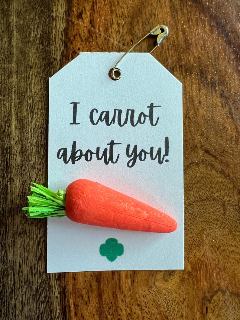 SWAP KIT Girl Scout Swaps I Carrot About You! Kit Set of 18 - Etsy