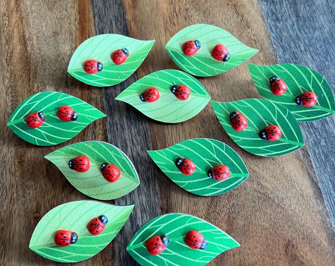 SWAP Girl Scout Swaps Ladybugs on a Leaf Set of 10 - Etsy