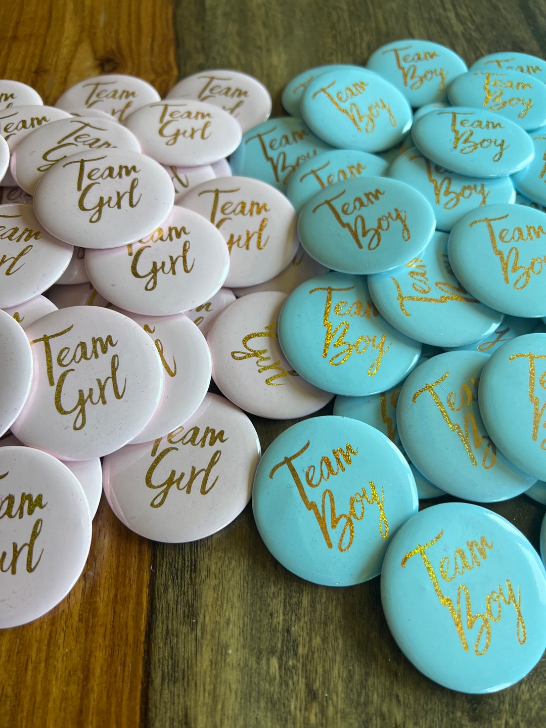 90 Team Boy Team Girl Gender Reveal Party Buttons - Set of 90 Total - Etsy