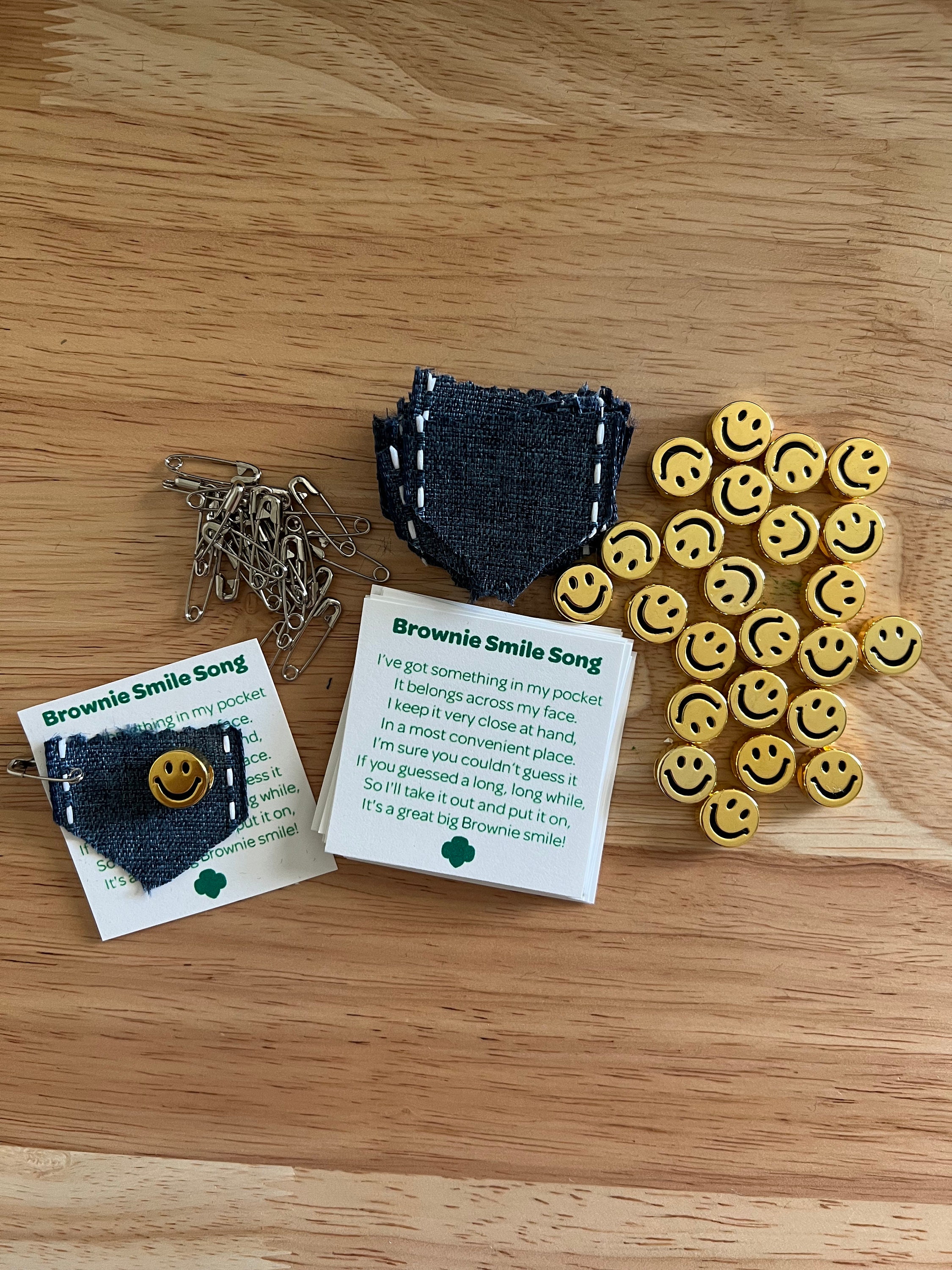SWAP KIT Girl Scout Swaps Brownie Smile Song Set of 25 Etsy