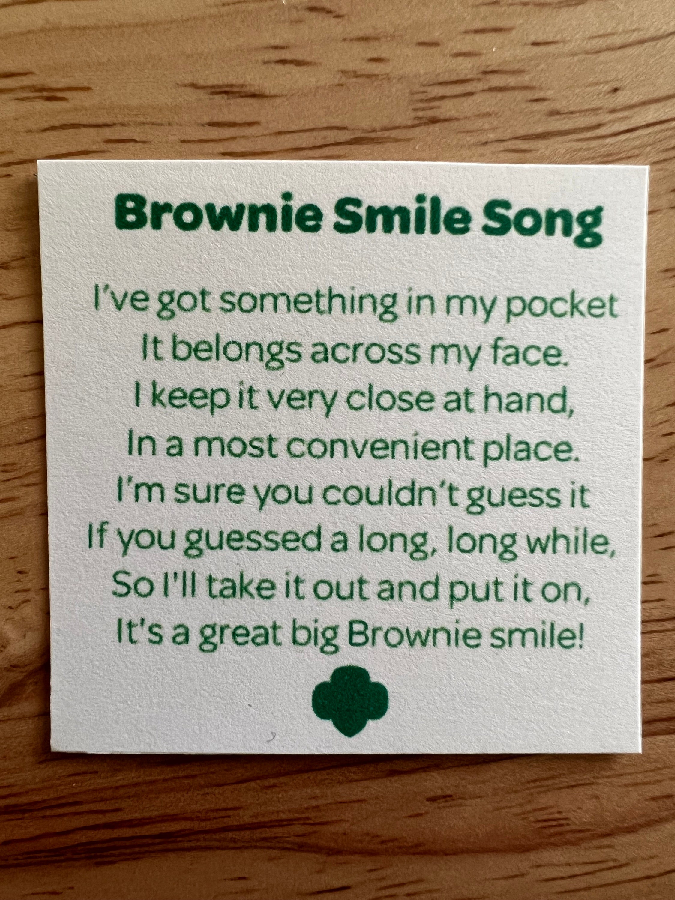 SWAP KIT Girl Scout Swaps Brownie Smile Song Set of 25 Etsy