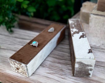 Western-Style Cowhide Ring Holder