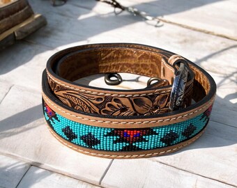 Beaded Western Strap - Mint Green 3