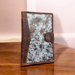 Portefeuille en cuir de vachette rustique