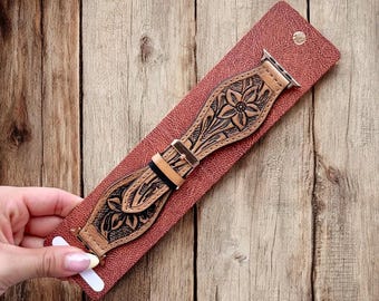 45mm Lili Hand-Tooled Apple Watch Band