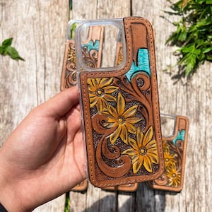 Daisy Leather iPhone Case