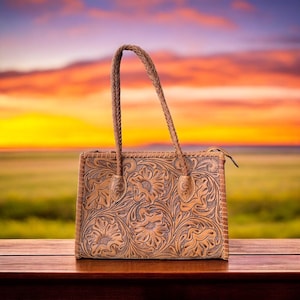 Becky Hand-Tooled Shoulder Crossbody Purse