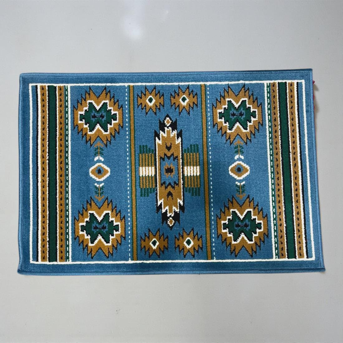 3x2’ Blue Aztec Western Doormat | Rustic Cowboy Entryway Mat - Etsy
