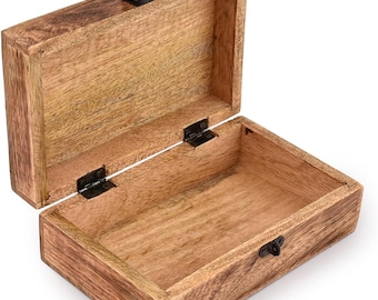 Samhita Handmade Mango Wood Tree of Life Engraving Beautifully Keepsake Box Jewellery Organiser Unique Gift Ideas for Men & Women