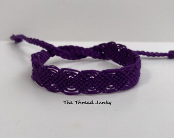 Dainty Purple Leaves Friendship Bracelet -Ready to Ship-