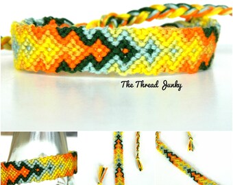 I'm Love N it Yellow, Orange, and Green Arrows Friendship Bracelet -Ready to Ship-
