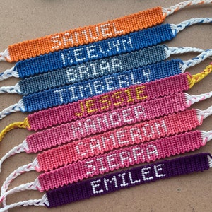 Small Alpha Name/team Friendship Bracelet Font 1 CUSTOM ORDER FORM - Etsy
