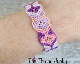 Sleeping Tikis/Medallions Knotted Pastel Colors Friendship Bracelet  -Ready to Ship-