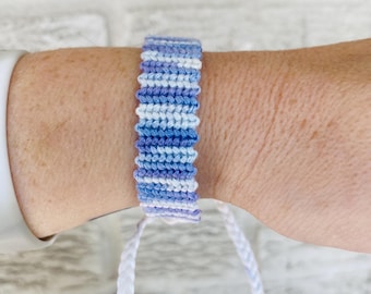 Simply Shaded Lavender Blue Variation Friendship Bracelet -Ready to Ship-